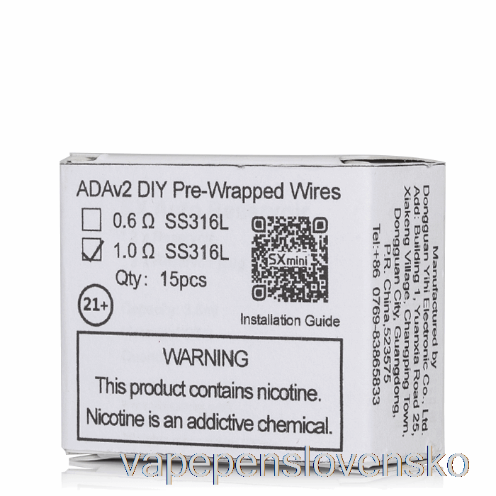 Yihi Sxmini Ada V2 Diy Predobalené Vodiče 1,0ohm Cievky Vape Slovensko